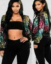 Women's Sequin Glitter Bomber