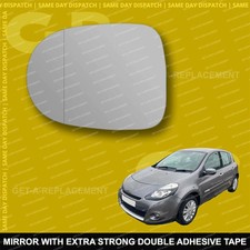 For Renault Clio wing mirror glass 09-12 Left side Aspherical Wide Angle