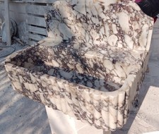 Calacatta Viola Ribbed Design