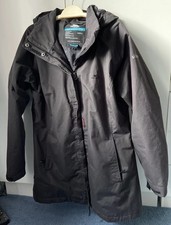 Trespass Ladies Raincoat jacket Black Large Size 12 - Size 14 Waterproof & Hood