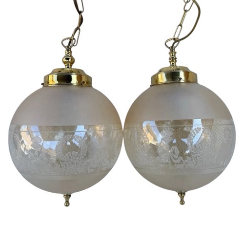 Pair vintage glass globe - pair,