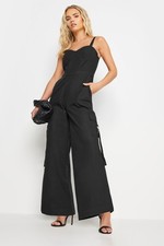 PixieGirl Petite Women's Utility Wide Leg Jumpsuit