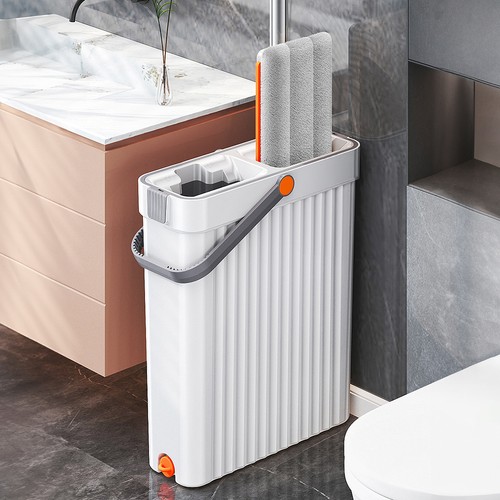 Premium flat mop and bucket - mop,