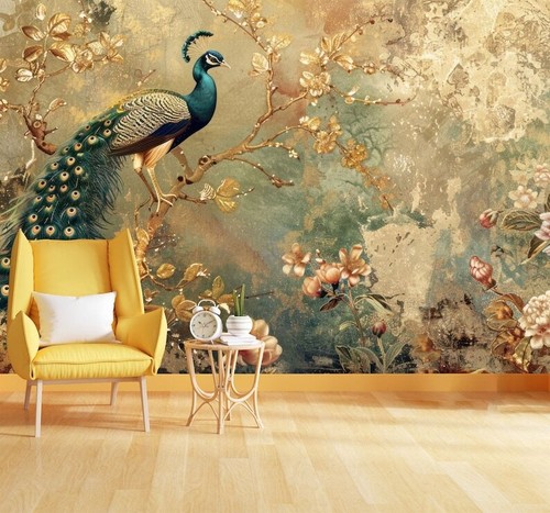 Vintage chinoiserie peacock - vintage,