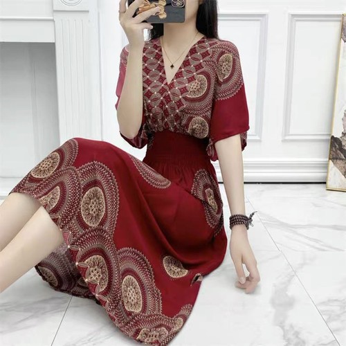 Ethnic style neck short - ethnic, v