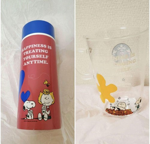 Starbucks glass mug peanuts - mug,