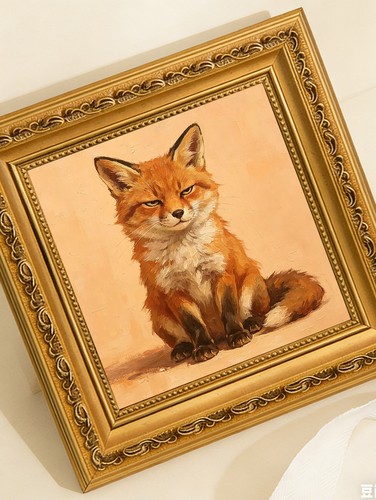 Calm fox sitting half closed - calm,