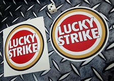 Lucky strike Stickers Motorcycle Decals x 2