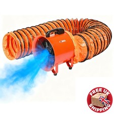Dust Extractor Ventilation Fan 12" 304.8mm Portable w/ 5m Ducting Fume Blower UK