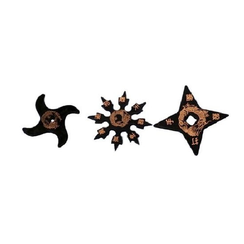 Rubber ninja stars set 3 - rubber,