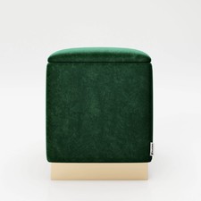 PLAYBOY - eckiger Pouf "BETTY" gepolsterter Sitzhocker mit Stauraum, i