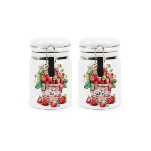 Ceramic clip lid - clip-lid, strawberry