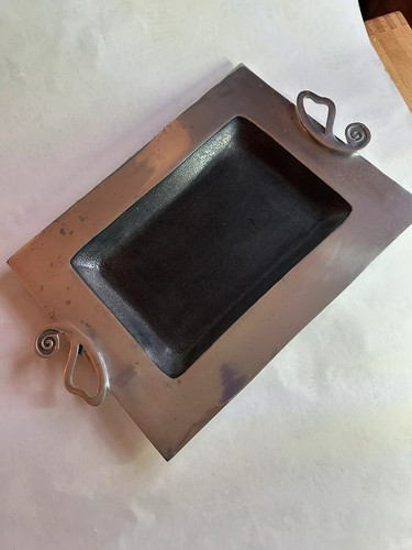 Vintage aluminum tray - aluminum, /