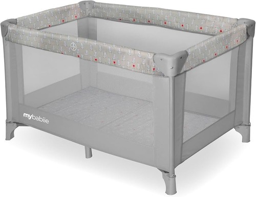 Babiie black travel cot - black,