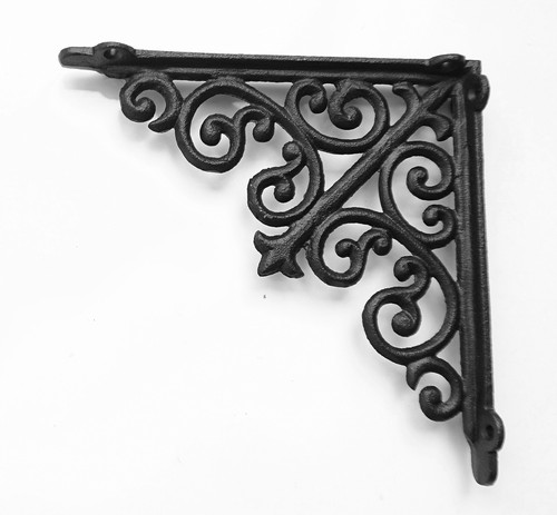 Cast iron ornate - iron, shelf
