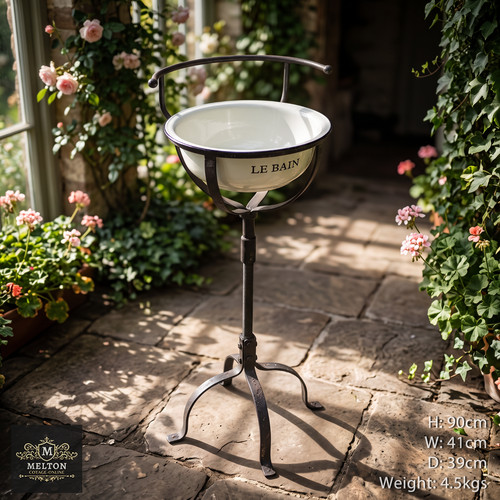 Wash stand enamel basin - stand, bai