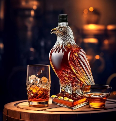 Whiskey eagle bottle creative - whiskey,