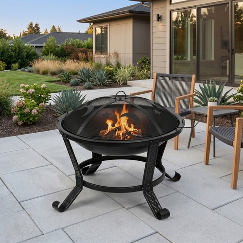 Outdoor burning fire - fire, pit