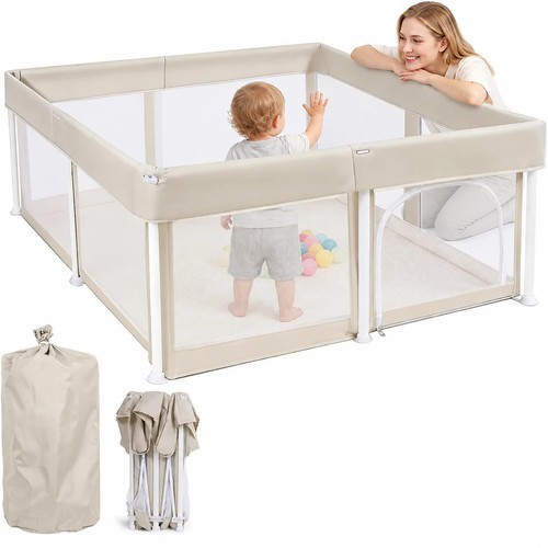 Foldable baby playpen with - foldable,