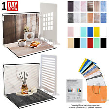 12Pcs Photo Backdrop Board Flat Lay Props Table Photography Background +2 Window