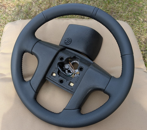 New leather steering wheel - leather,