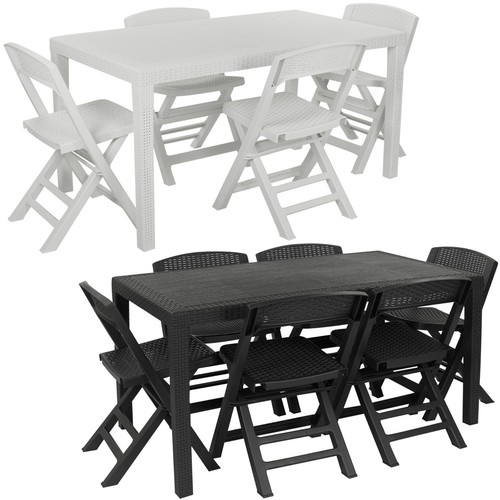 Plastic rattan patio dining - plastic,