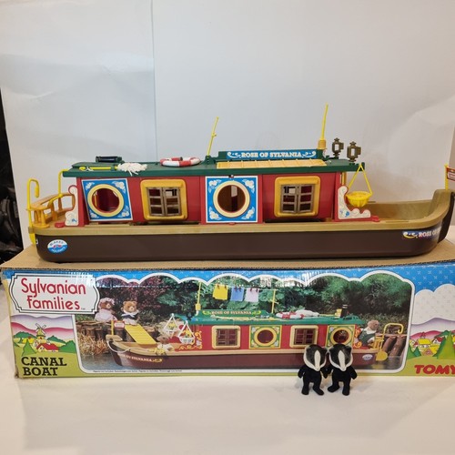 Sylvanian families canal - sylvanian, boat
