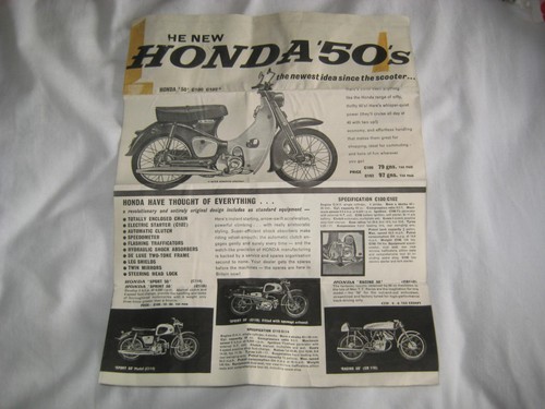 Honda 50s sales brochure - 50s,
