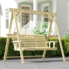 3 Seater Wooden Garden Swing