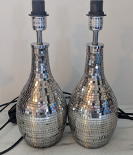 Pair of Silver Mirrored Mosaic