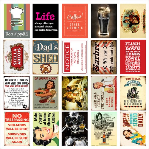 Various retro tin metal - various,