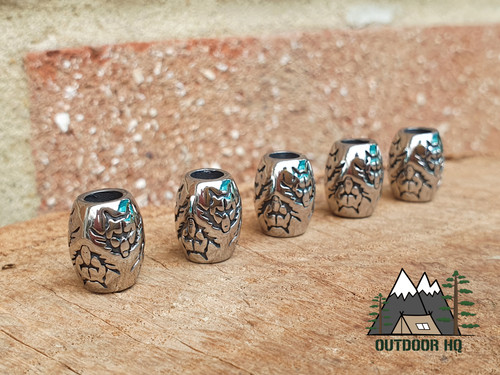 Wolf barrel paracord bead - bead, 5mm