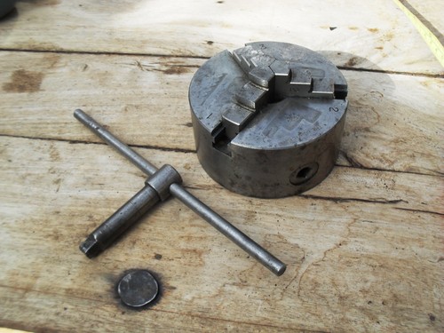Vintage burnerd jaw lathe - jaw,