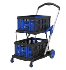 BiGDUG Folding Box Trolley - Foldable Hand Cart - 90kg Load - With Folding Box