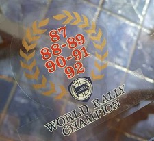 Rear Window Sticker World Rally Champion 87-92 for Lancia Delta Evoluzione