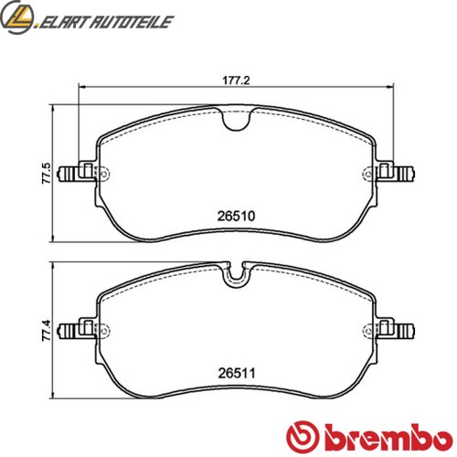 Brake pad set - set,