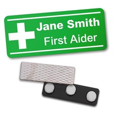 First Aider Name Badge Nurse First Aid Workplace Health and Safety Magnet Pin