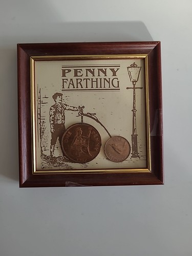 Novelty framed penny farthing - framed,