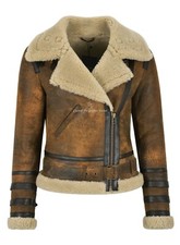 Ladies Vintage Biker Sheepskin
