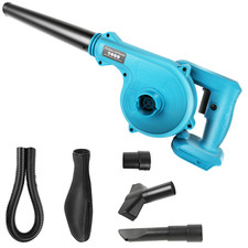 Powerful 6 Speed Cordless Leaf Blower For 18V Makita with 2 Battery& Charger NEW
