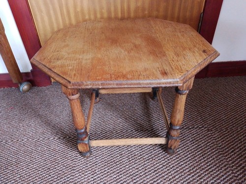 Vintage oak octagonal coffee - vintage,