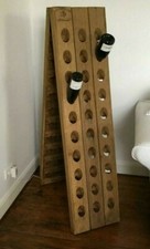 ORIGINAL Champagne Riddling Rack f. 60 Bottles + Branding/ A-Frame Oak Wine Rack