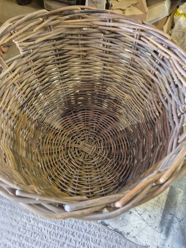 Round wicker log basket 53cm - round,