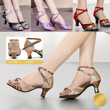 Womens Latin Dance Shoes Soft Sole Ballroom Salsa Practice Modern Party Ballet