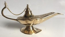 Large Aladin Genie lamp Oil Brass Magic Lamp Aladdin Middle Eastern Chirag