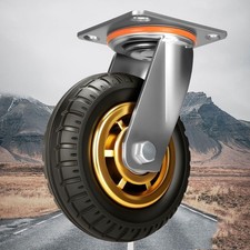 4X 8" 200mm Heavy Duty Swivel Caster Wheels Castor 1000KG,2 with Brakes 360° UK