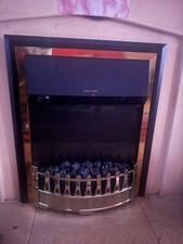 Dimplex Brass Electric Fire Heater 24x20inch 