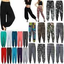 Womens Ali Baba Harem Trousers Pants Leggings Ladies Baggy Aladdin Boho Hippy