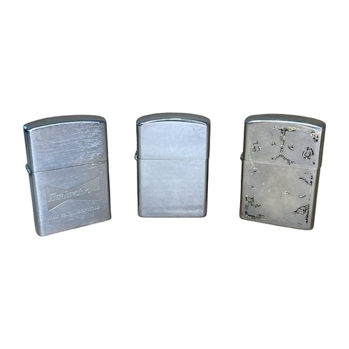 Vintage petrol lighters - 3x,