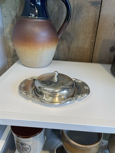 Vintage silver plate butter - vintage,